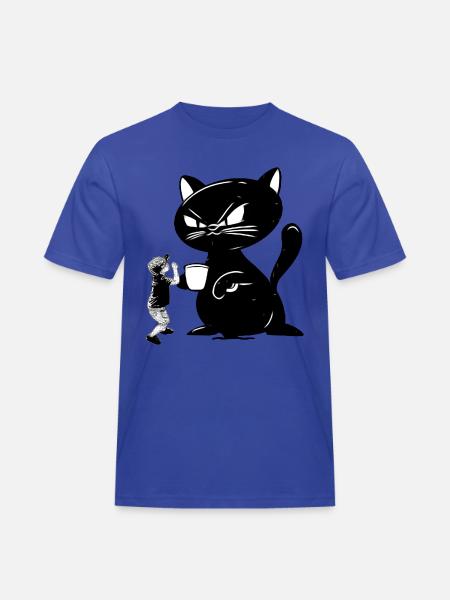 Katze - Männer Workwear T-Shirt - Royalblau