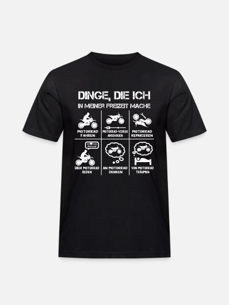 Freizeit - Motorradfahrer - Biker - Männer Workwear T-Shirt - Schwarz