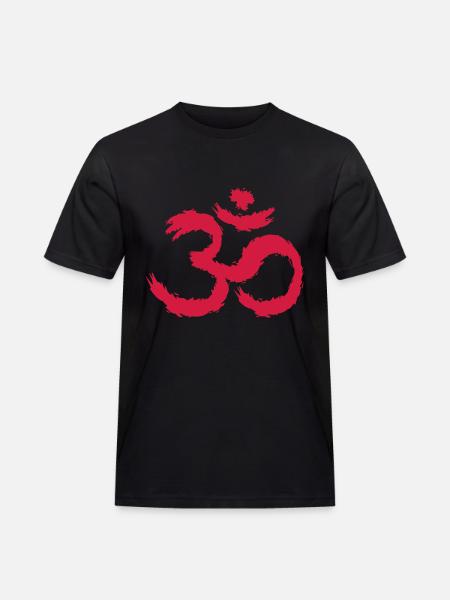 Om symbool hindoeïsme - Mannen Workwear T-shirt - zwart