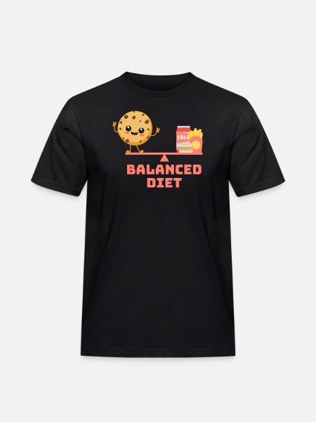 équilibré cookie fastfood Régime - T-shirt Workwear homme - noir