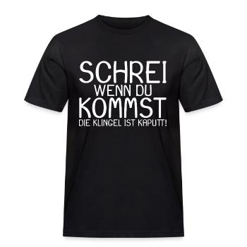 Orgasmus Versauter Spruch - Männer Workwear T-Shirt - Schwarz - Vorne - AI Model Male 178 light (178cm)