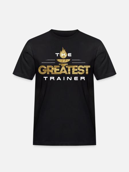 Der beste Trainer - Männer Workwear T-Shirt - Schwarz