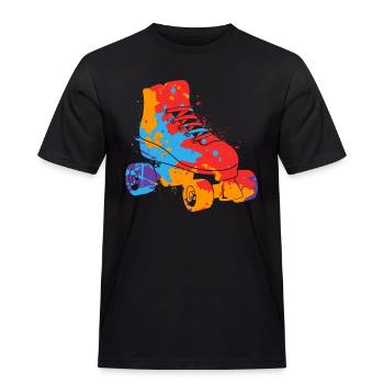 Rollschuhe Roller Skates Bunt Mädchen Rollschuh - Männer Workwear T-Shirt - Schwarz - Vorne - AI Model Male 178 light (178cm)