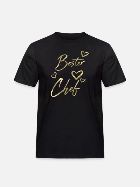 Bester Chef - Männer Workwear T-Shirt - Schwarz