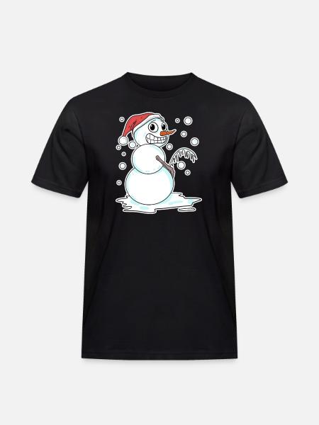 Snowman funny - Men's Workwear T-Shirt - black