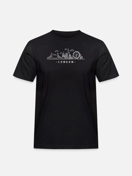 London Capital England Skyline Tower-Bridge - T-shirt Workwear homme - noir