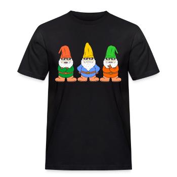 Wichtel Zwerge - Männer Workwear T-Shirt - Schwarz - Vorne - AI Model Male 178 light (178cm)