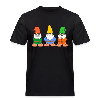 Wichtel Zwerge - Männer Workwear T-Shirt - Schwarz - Vorne - AI Model Male 178 light (178cm)
