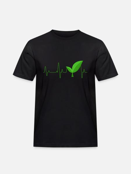 Vegan - Männer Workwear T-Shirt - Schwarz