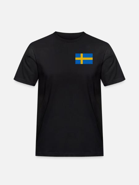 Schweden Flagge - Männer Workwear T-Shirt - Schwarz