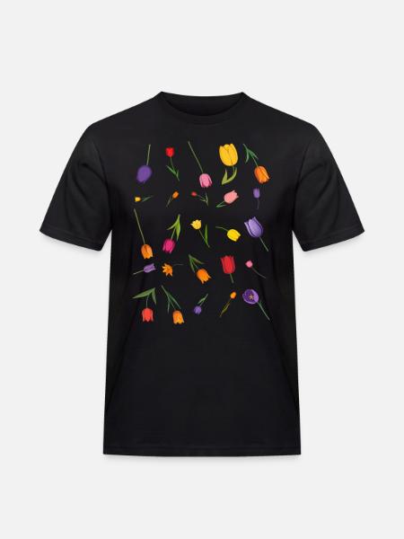 Fleur - T-shirt Workwear homme - noir