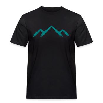 Berg Bergsteigen Sport Berglauf - Männer Workwear T-Shirt - Schwarz - Vorne - AI Model Male 178 light (178cm)
