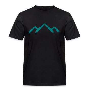 Berg Bergsteigen Sport Berglauf - Männer Workwear T-Shirt - Schwarz - Vorne - AI Model Male 178 light (178cm)