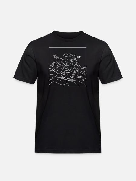 geometric ocean - Men's Workwear T-Shirt - black