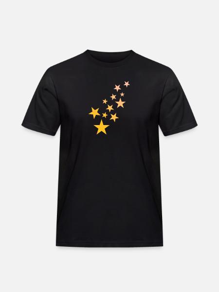 Star asterisk pattern starry sky - Men's Workwear T-Shirt - black