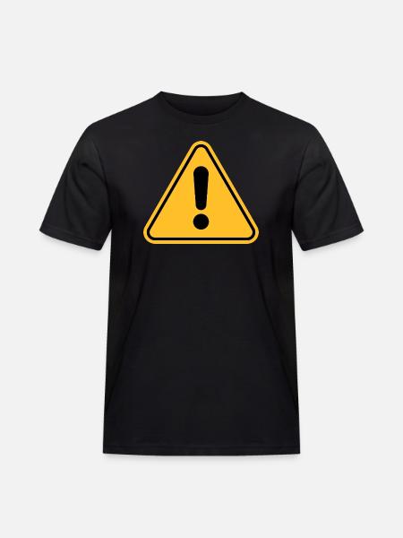 Warning sign / Exclamation point - Men's Workwear T-Shirt - black