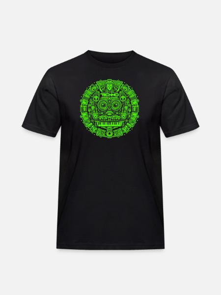 Techno Music Logo - Men's Workwear T-Shirt - black