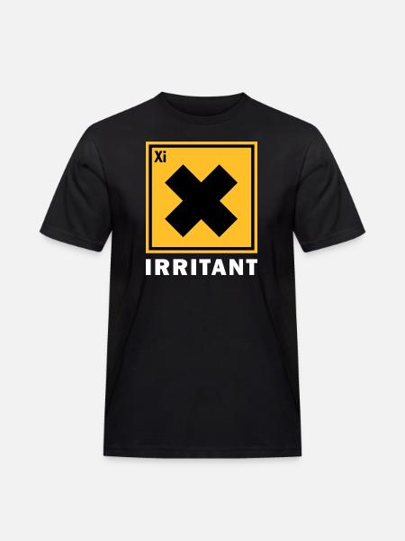 REIZENDES WARNZEICHEN - Männer Workwear T-Shirt - Schwarz