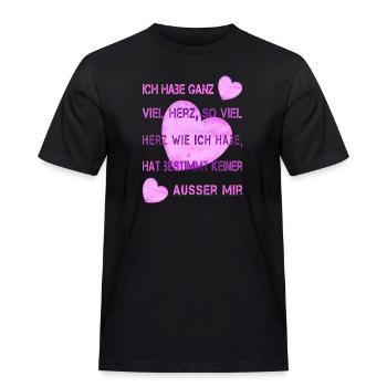 gute Seele viel Herz - Männer Workwear T-Shirt - Schwarz - Vorne - AI Model Male 178 light (178cm)