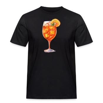Aperitif, Spritz, Cocktail - Männer Workwear T-Shirt - Schwarz - Vorne - AI Model Male 178 light (178cm)