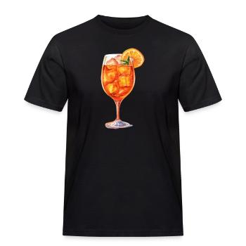Aperitif, Spritz, Cocktail - Männer Workwear T-Shirt - Schwarz - Vorne - AI Model Male 178 light (178cm)