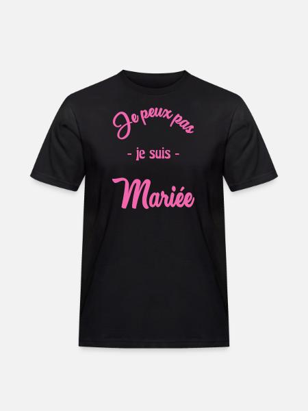 I CAN'T I'M MARRIED - Men's Workwear T-Shirt - black
