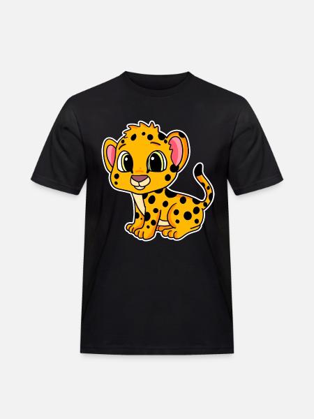 Bébé guépard - T-shirt Workwear homme - noir