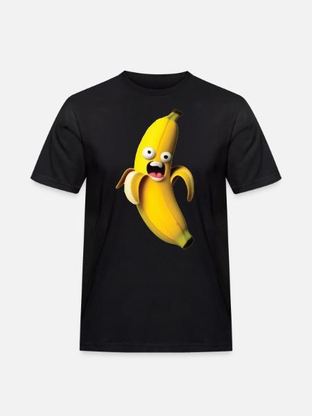 Figure de banane expressive avec un visage - T-shirt Workwear homme - noir