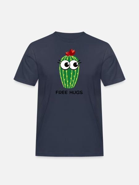 Free Hugs Cactus - Men's Workwear T-Shirt - navy