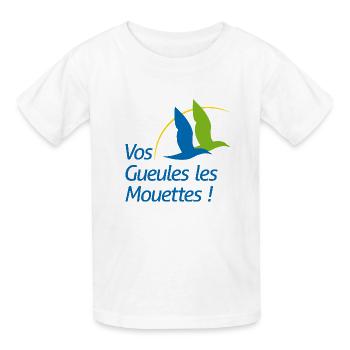 Charentes Maritimes - Vos Gueules Les Mouettes ! - T-shirts Russell Enfant - blanc - Devant - AI Model Kid Male (0cm)