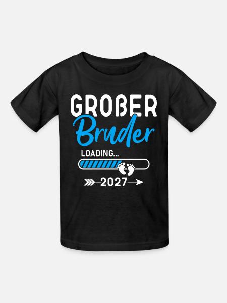 Kinder Großer Bruder Loading 2027 - Kinder T-Shirt von Russell - Schwarz