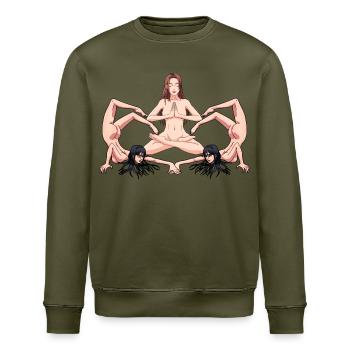 Yoga Erotik nackte Frauen nackt Yoga Yogi - Stanley/Stella Unisex Bio-Sweatshirt ROLLER - Khaki - Vorne