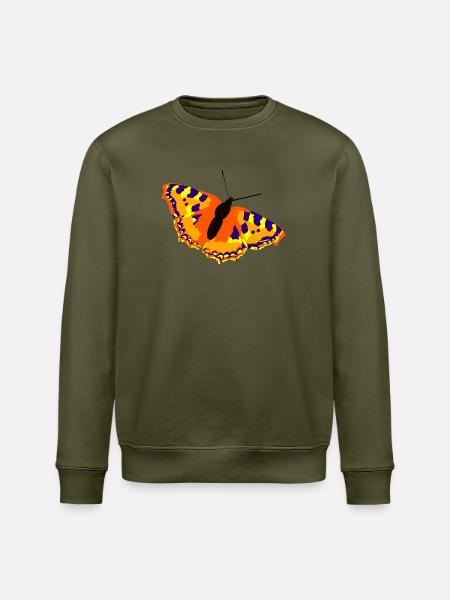 butterfly - Stanley/Stella ROLLER Unisex Organic Sweatshirt - khaki