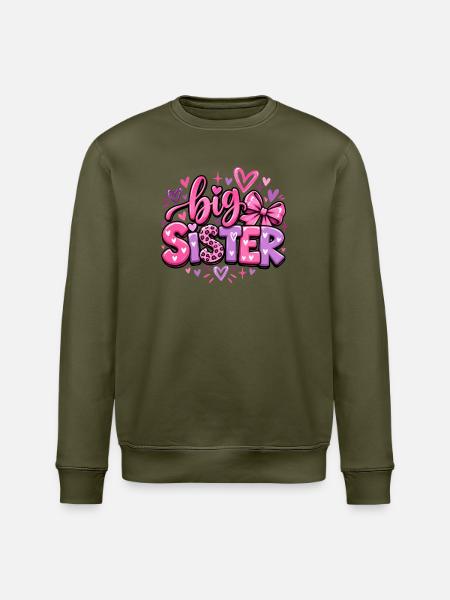 Big Sister - Große Schwester - Geschwister - Stanley/Stella Unisex Bio-Sweatshirt ROLLER - Khaki