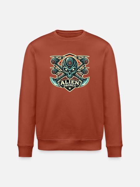 Alien Drones Logo - Stanley/Stella Unisex Bio-Sweatshirt ROLLER - Terrakotta