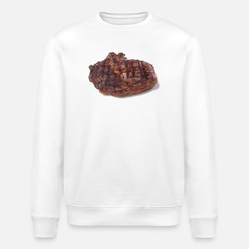 Steak - Stanley/Stella ROLLER Unisex Organic Sweatshirt - white