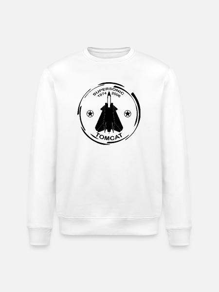 Plane F14 Tomcat - Stanley/Stella ROLLER Unisex Organic Sweatshirt - white
