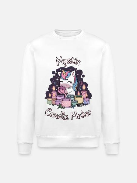 Mystic Candle Maker. - Stanley/Stella ROLLER Unisex Organic Sweatshirt - white