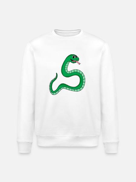 Schlange - Stanley/Stella Unisex Bio-Sweatshirt ROLLER - Weiß