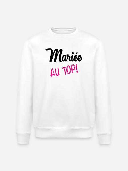 MARRIAGE - Stanley/Stella ROLLER Unisex Organic Sweatshirt - white