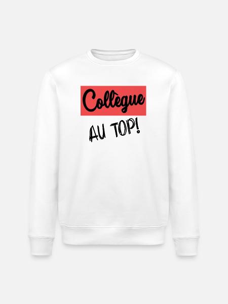 COLLEAGUE. START. RETIREMENT - Stanley/Stella ROLLER Unisex Organic Sweatshirt - white