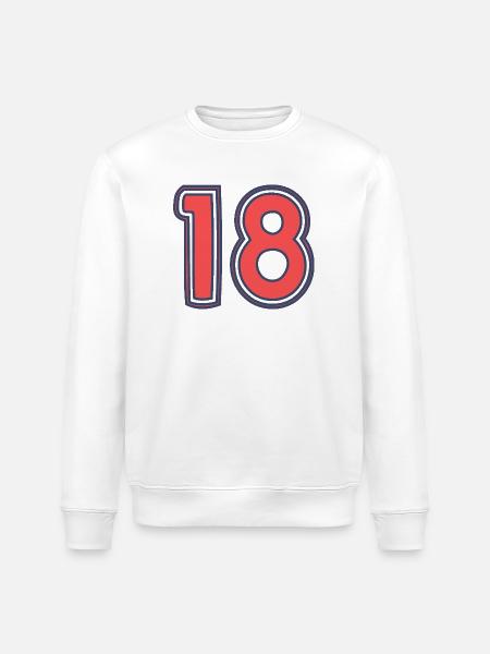 18. 18 YEARS OLD - Stanley/Stella ROLLER Unisex Organic Sweatshirt - white