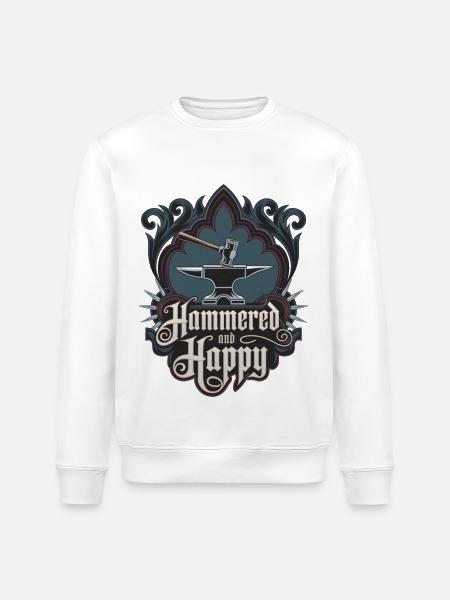 Martelé et heureux - Sweat bio ROLLER Stanley/Stella Unisexe - blanc