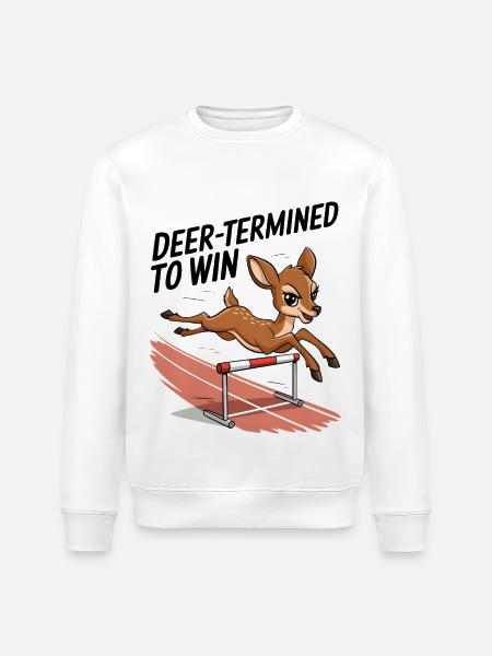 Deer-Termined pour gagner - Sweat bio ROLLER Stanley/Stella Unisexe - blanc