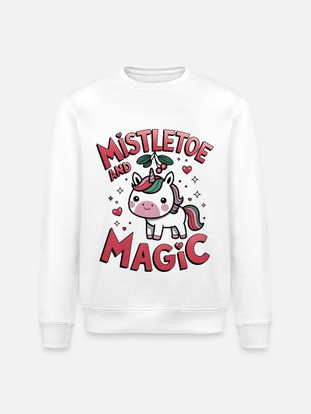 Mistletoe And Magic - Stanley/Stella ROLLER Unisex Organic Sweatshirt - white