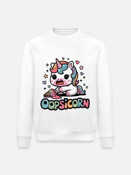 Oopsicorn - Sweat bio ROLLER Stanley/Stella Unisexe - blanc