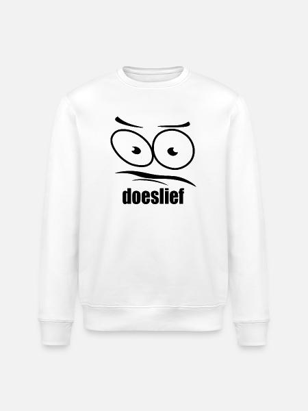 doeslief flehende Augen mit Fragezeichen-Blick - Stanley/Stella Unisex Bio-Sweatshirt ROLLER - Weiß