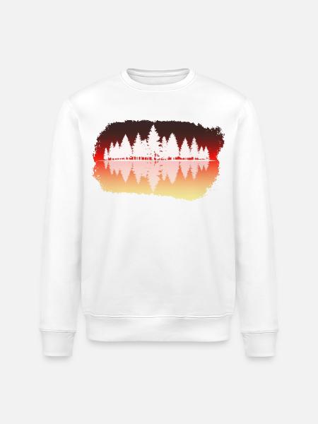 Wald - Forest - Stanley/Stella Unisex Bio-Sweatshirt ROLLER - Weiß