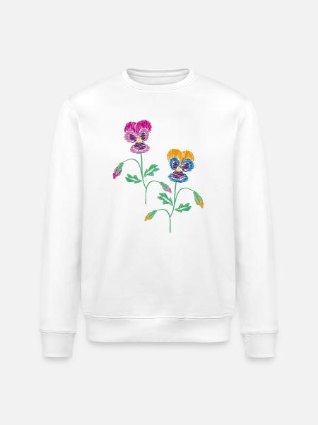 Pensée - Sweat bio ROLLER Stanley/Stella Unisexe - blanc