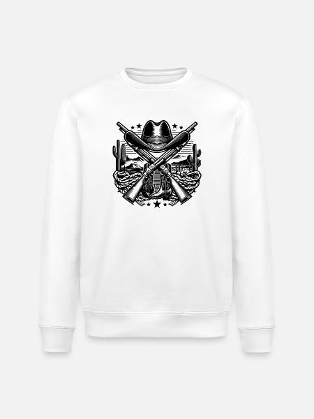 Western Logo 2 - Stanley/Stella Unisex Bio-Sweatshirt ROLLER - Weiß